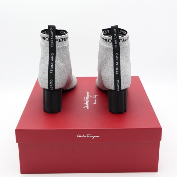 Salvatore Ferragamo Capo Flower Heel Ankle Booties - Picture 5 of 7